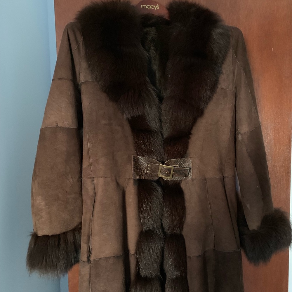 Auth rabbit fur coat